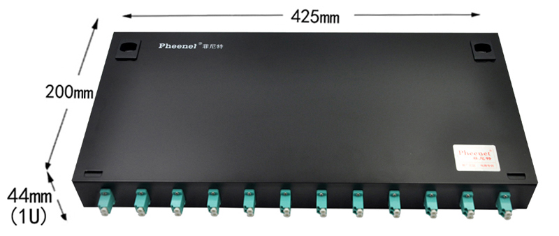 菲尼特24芯lc万兆满配机架式光纤终端盒