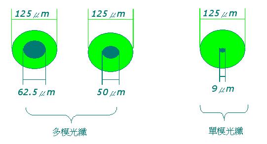 光纤的尺寸